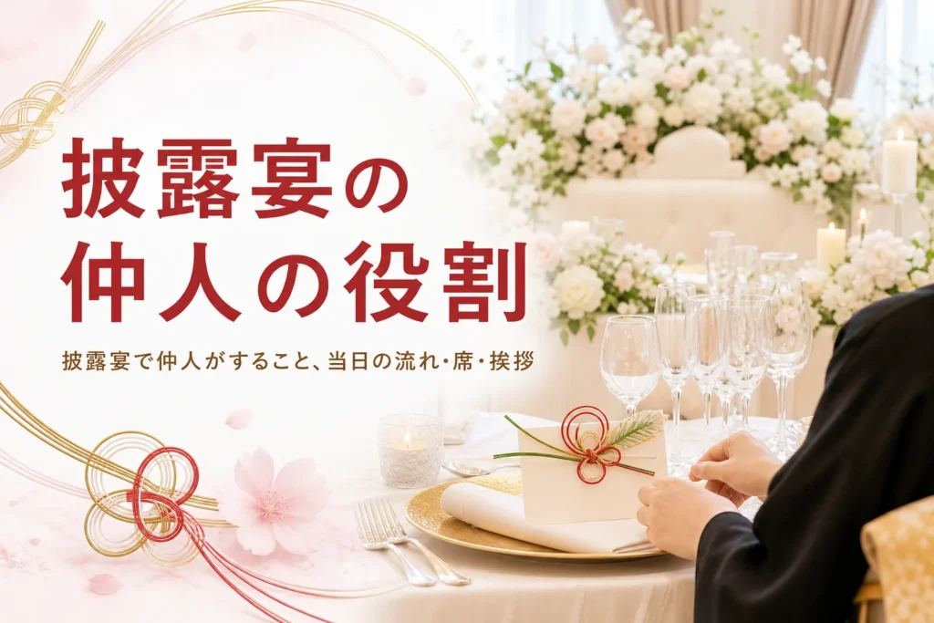 披露宴での仲人の役割を紹介する記事のアイキャッチ